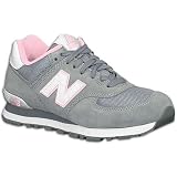 New Balance Women's 574 Suede ( sz. 11.0, Grey/White/Pink )