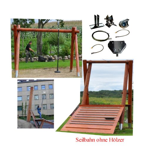 Imagen 3 de 21m cable car kit para parques infantiles - con certificado TÜV