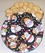 Gourmet Food : Scott's Cakes 2 1/2 lb. Almond Macaroon Cookies in a Happy Snowman Tin