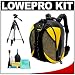 Lowepro DryZone 200 Waterproof Digital SLR Camera Backpack Case (Black/Yellow) + Tripod + Accessory Kit for Canon Rebel XSi, XS, T1i, XTi, 40D, 50D, Nikon D40, D60, D5000, D90, D300, D700, Olympus Evolt E-30, E-450, E-520, E-620, and Sony Alpha A200, A300, A350, A700 Digital SLR Cameras