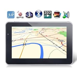  5 TFT Touch Screen Win CE6.0 4GB GPS Navigator with Bluetooth, AVIN, 32GB TF Card Reader (Black)