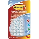 Command Decorating Clips, Clear, 20-Clip