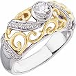 Two Tone Dreamy Diamond Engagement Ring