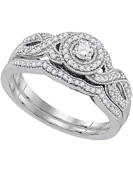 0.33CT-DIA 0.10CT-CRD BRIDAL SET
