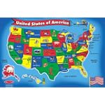 SAVE $2.22 - Melissa & Doug USA Map 51 pcs Floor Puzzle $10.77