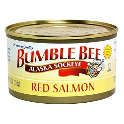 Bumble Bee Alaska Sockeye Red Salmon, 7.5-Ounce Can (Pack of 6)