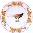 Artistically designed dinnerware woodland birds motif platter / charger 12"