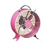 Deco Breeze Round Retro Table Fan, Pink, 12-1/2-Inch by 10-Inch