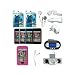 14 items Full Accessory Bundle Kit for Apple iPod Touch 3G 3rd Generation: iPod Touch 3G 3rd Gen Pink Leather Case + BLACK silicone skin case + Blue Silicone skin case + Pink Silicone skin case + Clear Silicone skin case + LCD FM Transmitter + Foldable Speaker + USB Wall Charger + USB CAR Charger + retractable USB SYNC/Data Cable + Premium White Stereo Headphone + 2x Screen Protector + iPod headphone splitter