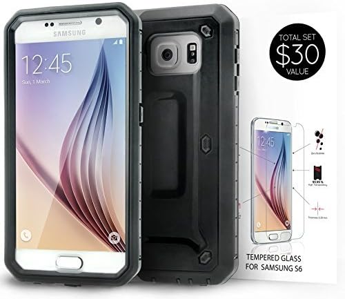 Samsung Galaxy S6 Case and FREE Tempered Glass Screen Protector WORTH $18, Limited Time Offer while Samsung S6 Case stocks last from STONI Galaxy S6 Phone Accessories