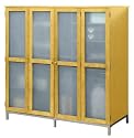 Amanda Computer Armoire Bi fold Door Natural Beech