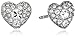 Fossil Glitz Heart Stainless Steel Stud Earrings