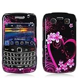 Purple Love Design Crystal Hard Skin Case Cover for Blackberry Bold 9700 97 ....