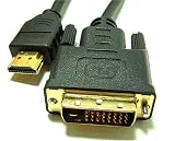 Hdmi Male to Dvi Male Gold Plate Cable-3'