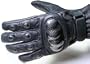 MOTORCYCLE GLOVES CARBON KEVLAR LEATHER BLACK