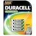 Duracell DC2400B4N Rechargeable Batteries, NiMH, AAA Size, 4-Count Packages (Pack of 2)