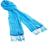 Made Of Me Womens Solid Crinkle X Long Scarf