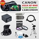 Pocket Video Camera Canon Vixia Hf m40 Hf M40 Hfm40 Flash Memory Camcorder with 3pcs Filter Kit + Extended Replacement Battery + Ac/dc Rapid Charger + Carrying Case + Gold Plated Hdmi Cable + Tripod & More !! Pocket Video Camera Canon Vixia Hf m40 Hf M40 Hfm40 Flash Memory Camcorder with 3pcs Filter Kit + Extended Replacement Battery + Ac/dc Rapid Charger + Carrying Case + Gold Plated Hdmi Cable + Tripod & More !!