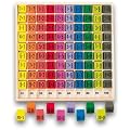 Table de multiplication en bois et couleurs jusqu'� 10 x 10