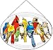 Joan Baker Designs AP720 Birds on a Wire Glass Art Panel, 12-3/4 by 9-1/4-Inch