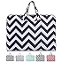 Mosiso - Chevron Blue Canvas Fabric 15 Inch MacBook Pro Briefcase Carry Case, Chevron Blue