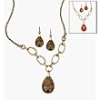 Avon Fab Faux Semiprecious Gift Set Tiger's Eye colored ~ Avon
