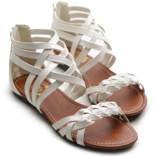 Ollio Womens Sandals Gladiator Strappy Zip Closure Multi Colored Shoes ... Ollio Womens Sandals Gladiator Strappy Zip Closure Multi Colored Shoes ...