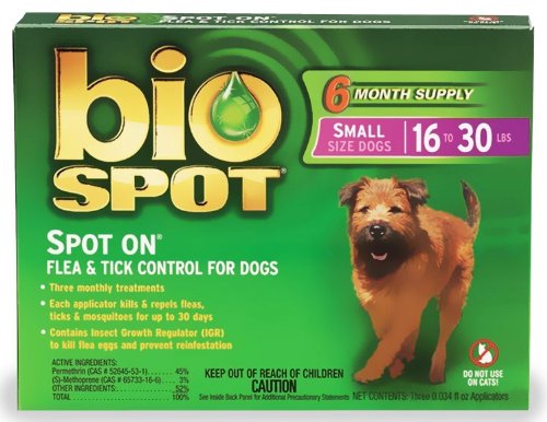 Huge save ondog allergy to fleas Bio Spot Spot On for Dogs 16-30 lbs., 6 Month Supply