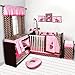 Bacati - Butterflies/Lady Bug Pink/Chocolate Curtain Panel42 x 84 inches Light Filtering with Rod Pockets Machine Washable