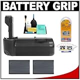 Zeikos BG-E2N Vertical Multi-Power Battery Grip + 2 BP-511a Batteries + Acc ....
