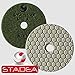 Stadea DPPD04SPRA100G1P Dry Stone Diamond Polishing Pad for Stone Granite Concrete Glass Travertine Marble Sanding Polishing with 4-Inch Grit 100