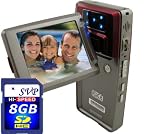 SVP HDDV-2880R 16MP Max TOUCH BUTTON 2.5-inch 270 DEGREE LCD Digital Video Camcorder + FREE 8GB High Speed SD Memory Card