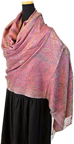 NEW COLORS Pure Silk 100% Indian Ethnic Paisley Scarf Shawl Lavender km192