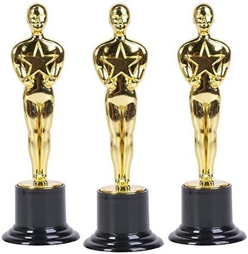 Gold Award Trophy for Award Ceremony's or Party (12 Pack)