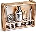 Mixology Bartender Kit: 11-Piece Bar Tool Set with Rustic Wood Stand - Perfect Home Bartending Kit and Cocktail Shaker Set For an Awesome Drink Mixing Experience - Exclusive Cocktail Recipes Bonus