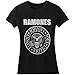Ramones Seal Logo Ladies Juniors T-shirt - Black