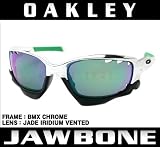 オークリー サングラス JAWBONE：ジョウボーン アジアンフィット ARRAY BMX CHROME/JADE IRIDIUM VENTED：通気穴付... BMX 24
