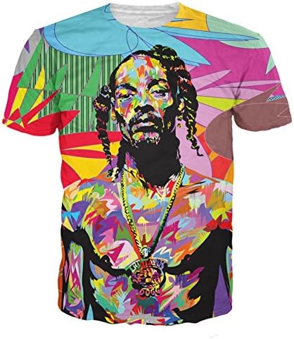 CHIC Hipster Men Women rapper Snoop Dogg 3D Clothing Tops Swag T Shirt (M)