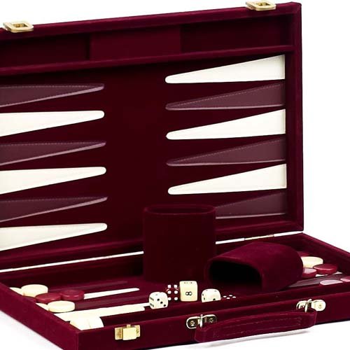 Stuyvesant Square Maroon Velour Backgammon Set 15 51YD%2BQk96zL Stuyvesant Square Maroon Velour Backgammon Set 15