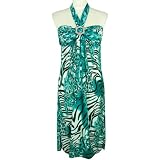 Blue Multicolor Animal Print Long & Flowing Halter Top Sun Dress