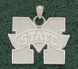 Mississippi State Bulldogs Giant 1 1/2 W x 1 1/4 H M State Pendant - 14KT Gold Jewelry