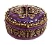 Purple Oval Butterfly Trinket Box