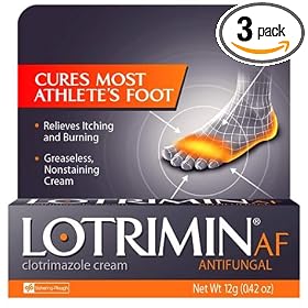 Lotrimin AF Antifungal Cream for Athlete's Foot, .42-Ounce Tubes (Pack of 3) by Lotrimin