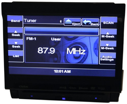 Clarion Vz401 7-Inch 1 Din Motorized Touchscreen Cd/dvd/am/fm/mp3/wma Receiver with USB and Bluetooth