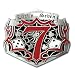 Lucky 7 Spider Web Pewter Belt Buckle