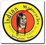 HUSKY LINERS 00067 Signpast; Reproduction Vintage Sign; Indian Motocycles; Round; 25.5 in. Dia.;