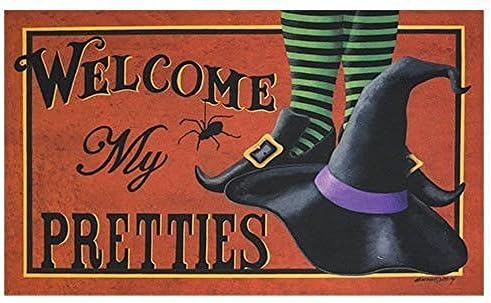 Our Iris Welcome My Pretties Decorations Decorative Doormat Indoor/Outdoor Doormat Non-woven Fabric Non Slip 23.6(L) x 15.7(W)
