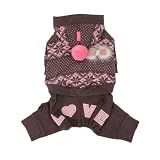 Pinkaholic New York Daydream Jumpsuit for Dogs, Small, Brown