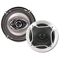 Naxa NX-776 800 Watt Pair 6.5 Inch 3-Way Coaxial Car Stereo Speakers