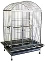Brand New Parrot Bird Wrought Iron Cage Dome-Top On Wheels 40x30x69